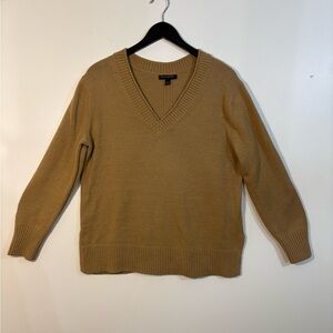 Banana Republic V-Neck Sweater in Camel Brown